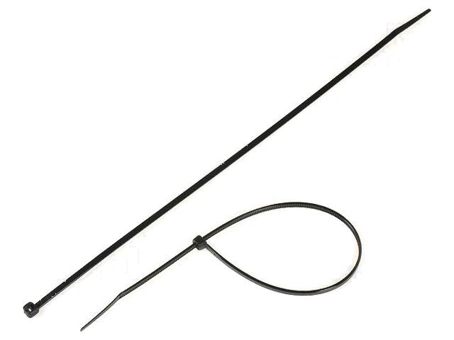 Kabelbinder; L: 292mm; W: 3,6mm; polyamide; 176,5N; zwart; Ømax: 85mm Kabelbinder; L: 292mm; W: 3,6mm; polyamide; 176,5N; zwart; Ømax: 85mm